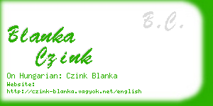 blanka czink business card